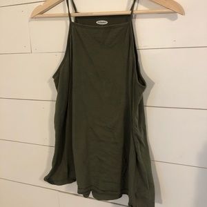 Olive high-neck tank top - sz s